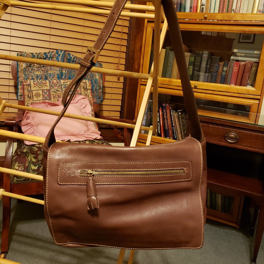 Robert Pietri Brown Leather Saddle Shoulder Bag